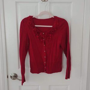 White House Black Market Rose Cardigan